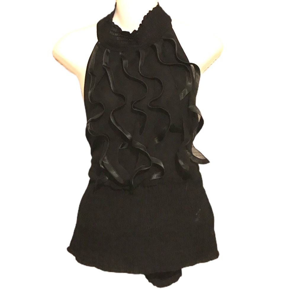 Sheer 2b halter backless top